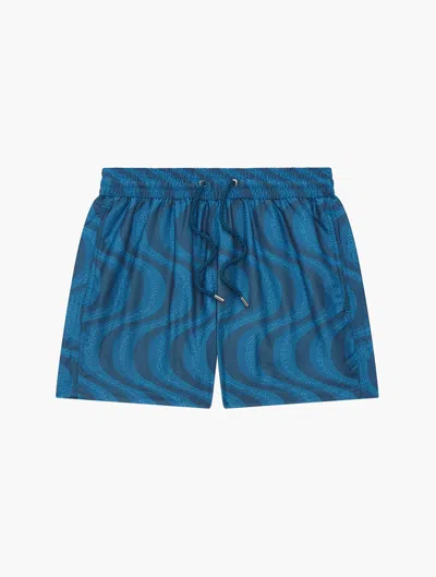 Frescobol Carioca Copa Camada Jacquard Sport Swim Shorts In Perennial Blue