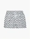 Frescobol Carioca Copa Short-length Printed Swim Shorts In White & Stone Grey