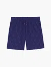 Frescobol Carioca Copacabana Jacquard Augusto Terry Cotton Shorts In Dusk