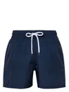 Frescobol Carioca Copacabana-print Drawstring Swim Shorts In Blue