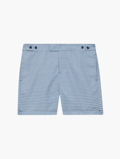 Frescobol Carioca Copacabana Tailored Swim Shorts In Slate Blue