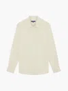 Frescobol Carioca Telles Cotton Flannel Relaxed Fit Shirt Ecru In Ivory