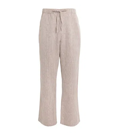 Frescobol Carioca Oscar Slim Fit Drawstring Pants In Stone Beige