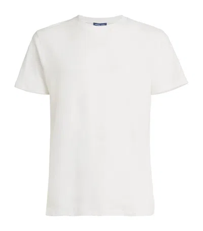 Frescobol Carioca Cotton-linen T-shirt In White