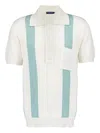 Frescobol Carioca Clemente Striped Pointelle-knit Cotton Polo Shirt In Blue
