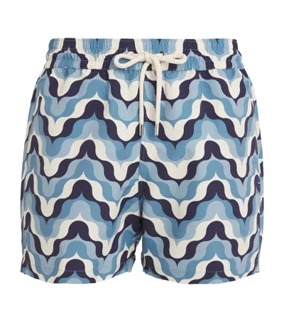 Frescobol Carioca Deserto Sport Swim Shorts In Dusk & Denim Blue