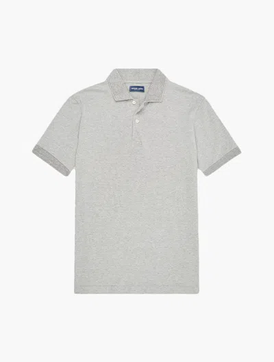 Frescobol Carioca Dias Piqué Polo Shirt In Melange Grey