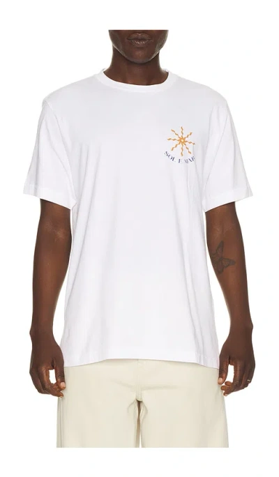 Frescobol Carioca Dinis Cotton Sol E Mar Print T-shirt In White