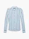 Frescobol Carioca Emilio Linen Shirt In Cloud Blue