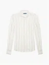 Frescobol Carioca Emilio Linen Shirt In Pale Olive