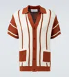 Frescobol Carioca Fabricio Crochet Cotton Shirt In Orange
