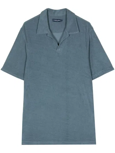 Frescobol Carioca Faustino Cotton-blend Polo Shirt In 蓝色