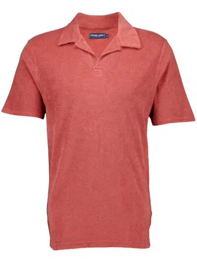 Frescobol Carioca Faustino Cotton Polo Shirt In Orange