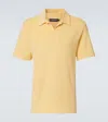 Frescobol Carioca Faustino Cotton Terry Polo Shirt In Yellow