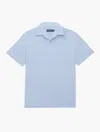 Frescobol Carioca Faustino Terry Cotton Polo In Baby-blue