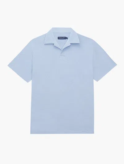 Frescobol Carioca Faustino Terry Cotton Polo In Baby-blue