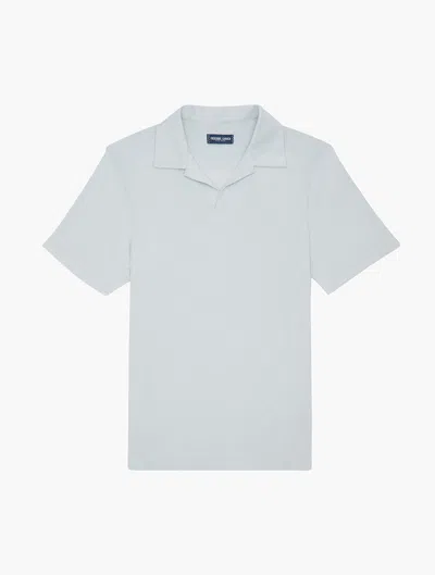 Frescobol Carioca Faustino Terry Cotton Polo In Halogen Grey