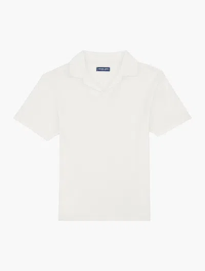 Frescobol Carioca Faustino Terry Cotton Polo In Ivory