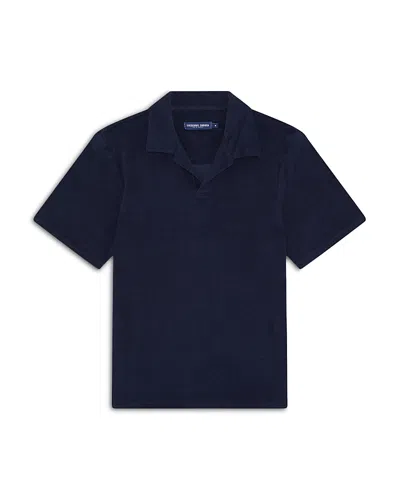 Frescobol Carioca Faustino Terry Polo Shirt In Navy
