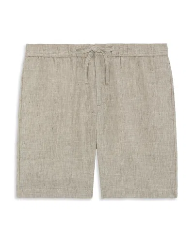 Frescobol Carioca Felipe 8 Linen Shorts In Gray