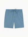 Frescobol Carioca Felipe Herringbone Shorts In Cloud Blue