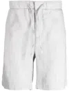 Frescobol Carioca Felipe Linen-cotton Shorts In Grey