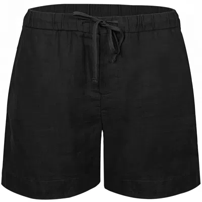 Frescobol Carioca Felipe Linen Shorts Black