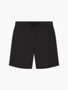 Frescobol Carioca Men's Drawstring Linen Cotton Shorts In Black