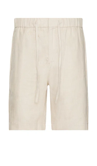 Frescobol Carioca Felipe Linen Shorts In Sand