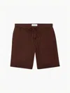 Frescobol Carioca Felipe Linen Shorts In Garnet