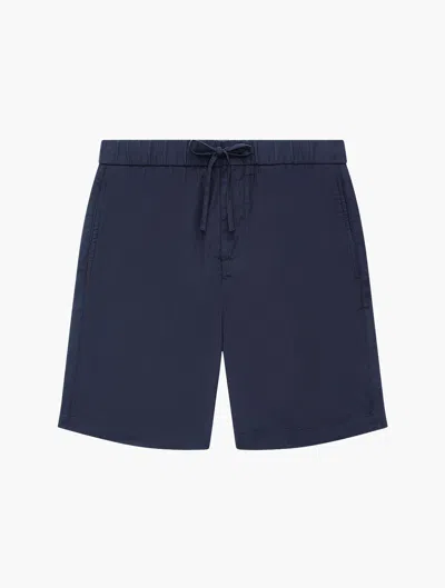 Frescobol Carioca Felipe Linen Shorts In Navy-blue