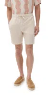 Frescobol Carioca Felipe Linen Shorts Sand In Neutral