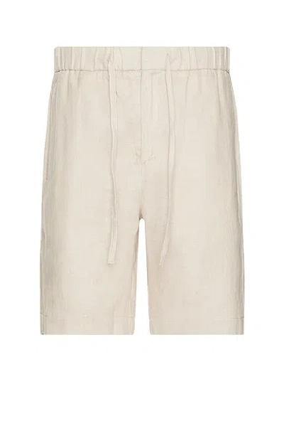 Frescobol Carioca Felipe Linen Shorts In Sand