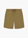 Frescobol Carioca Men's Felipe Linen Shorts In Spinach