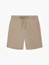 Frescobol Carioca Felipe Linen Shorts In Truffle