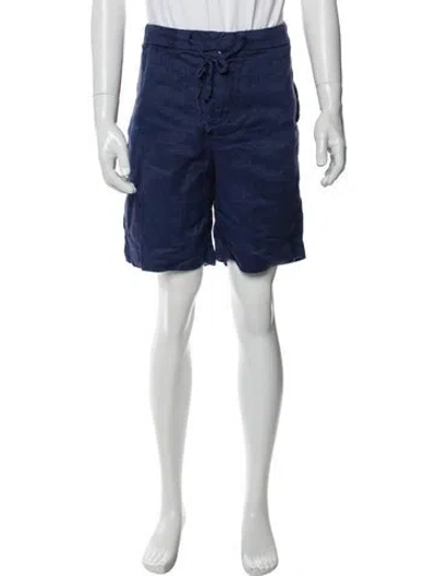 Pre-owned Frescobol Carioca Flat Front Shorts In Blue