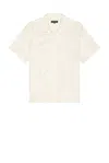 Frescobol Carioca Mens Yellow Haze Angelo Patch-pocket Relaxed-fit Linen Shirt In White
