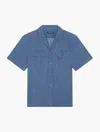 Frescobol Carioca Franca Denim Shirt In Denim Blue