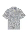 Frescobol Carioca Frescobol Carcioca Relaxed Fit Srint Roberto Linen Shirt In Denim Blue