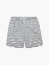 Frescobol Carioca Futevôlei Board Swim Shorts In Black & Clear Water Blue