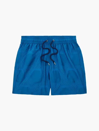 Frescobol Carioca Futevôlei Jacquard Sport Swim Shorts In Lake Blue