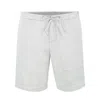 Frescobol Carioca Grey Linen Shorts For Men In White