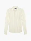 Frescobol Carioca Gustavo Striped Linen Shirt In Marble Stone