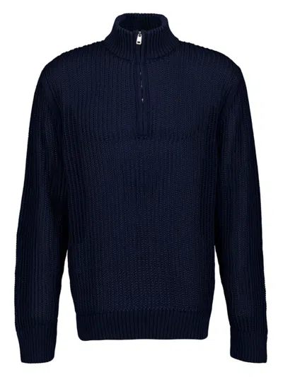 FRESCOBOL CARIOCA HALF-ZIP KNIT SWEATER