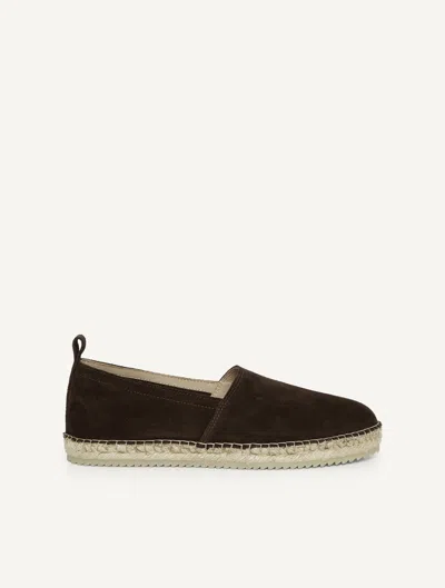 Frescobol Carioca Helio Suede Espadrilles In Brown