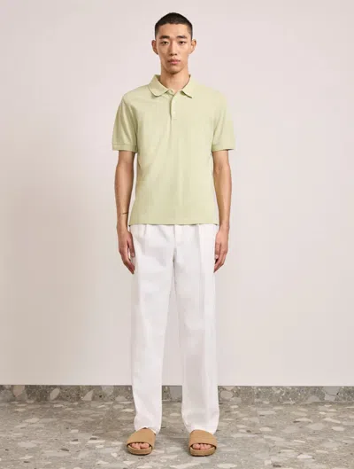 Frescobol Carioca Horacio Polo Button Up Pistachio In Green
