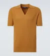 Frescobol Carioca Joaquim Cotton-blend Polo Shirt In Brown