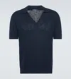 Frescobol Carioca Joaquim Cotton-blend Polo Shirt In Navy