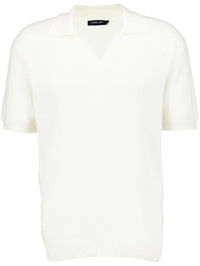 Frescobol Carioca Knitted Polo Shirt In Neutrals