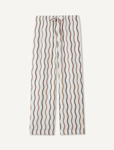 Frescobol Carioca La Marzocco Delfino Linen-blend Pyjama Trousers In Multi
